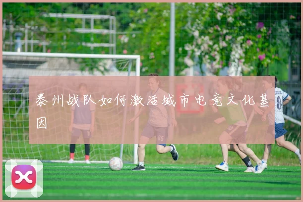 泰州战队如何激活城市电竞文化基因